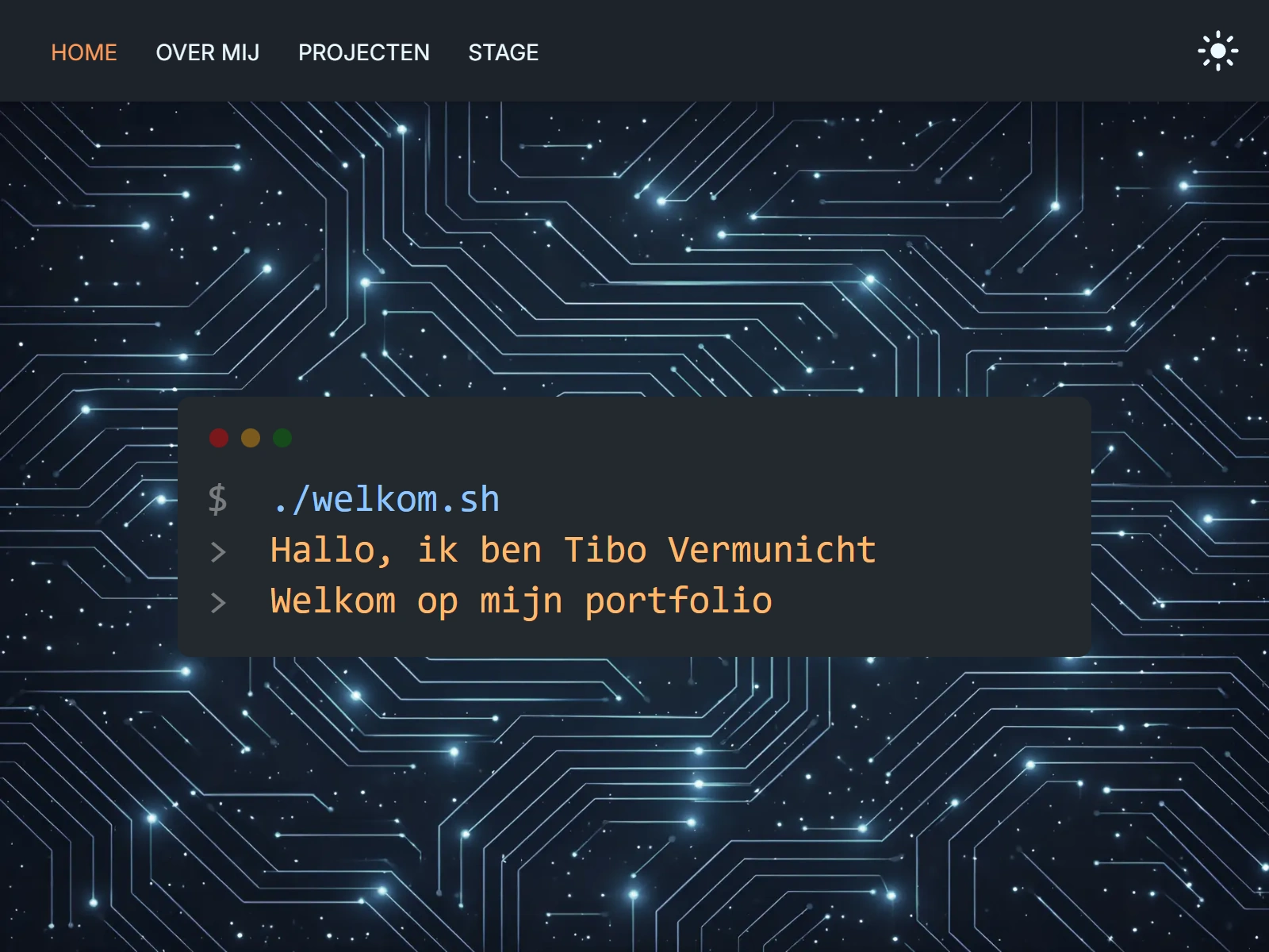 Homepagina voorbeeld